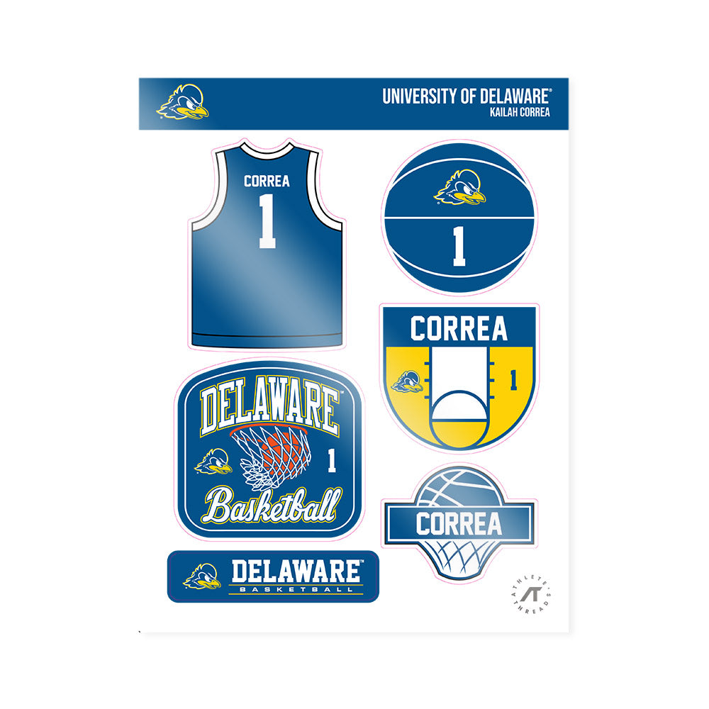 Delaware - NCAA Women's Basketball : Kailah Correa - Sticker Sheet-0