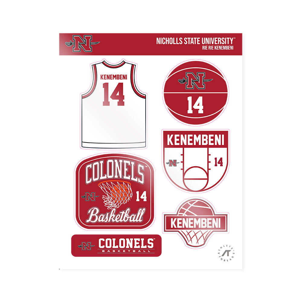Nicholls State - NCAA Women's Basketball : Rie Rie Kenembeni - Sticker Sheet-0