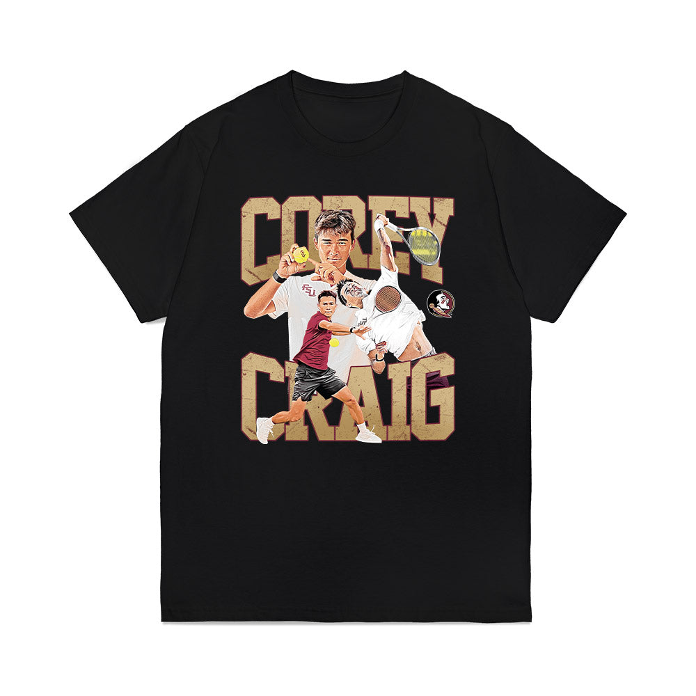 FSU - NCAA Men's Tennis : Corey Craig - Collage Premium T-Shirt-0