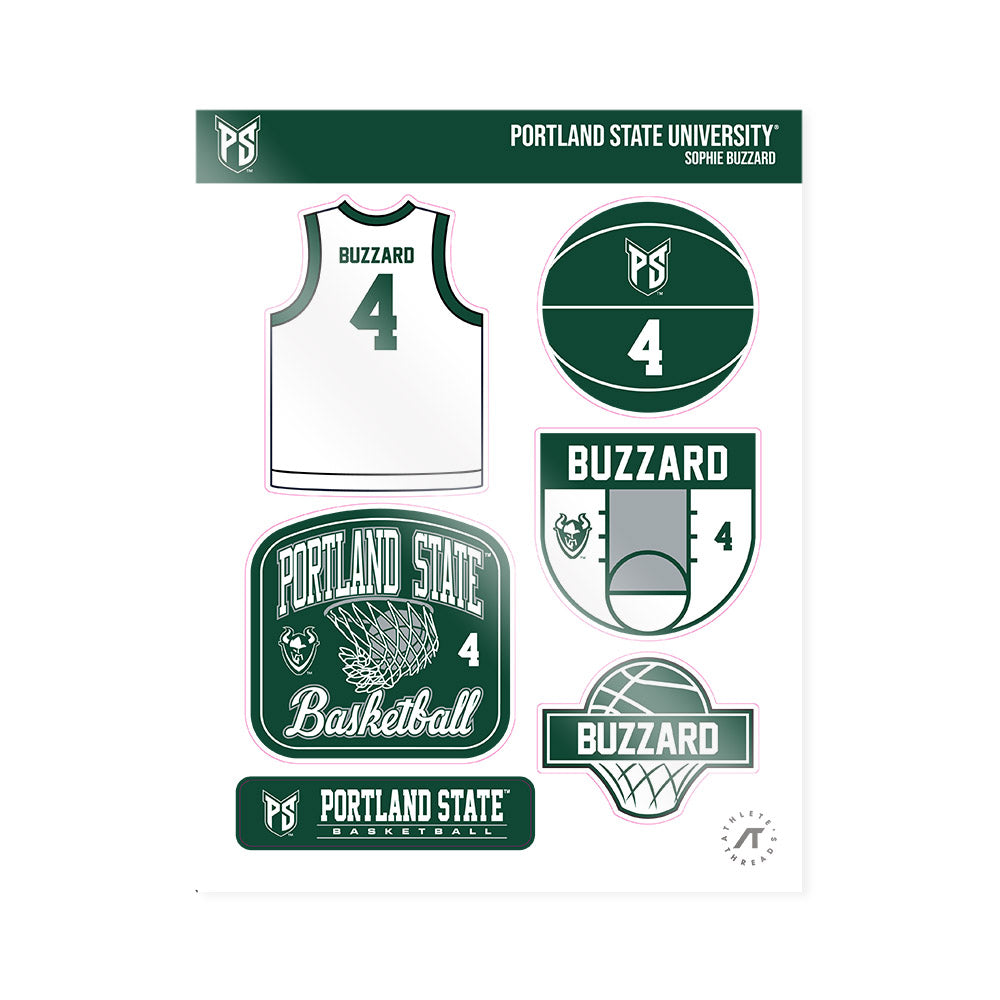 Portland State - NCAA Women's Basketball : Sophie Buzzard - Sticker Sheet-0