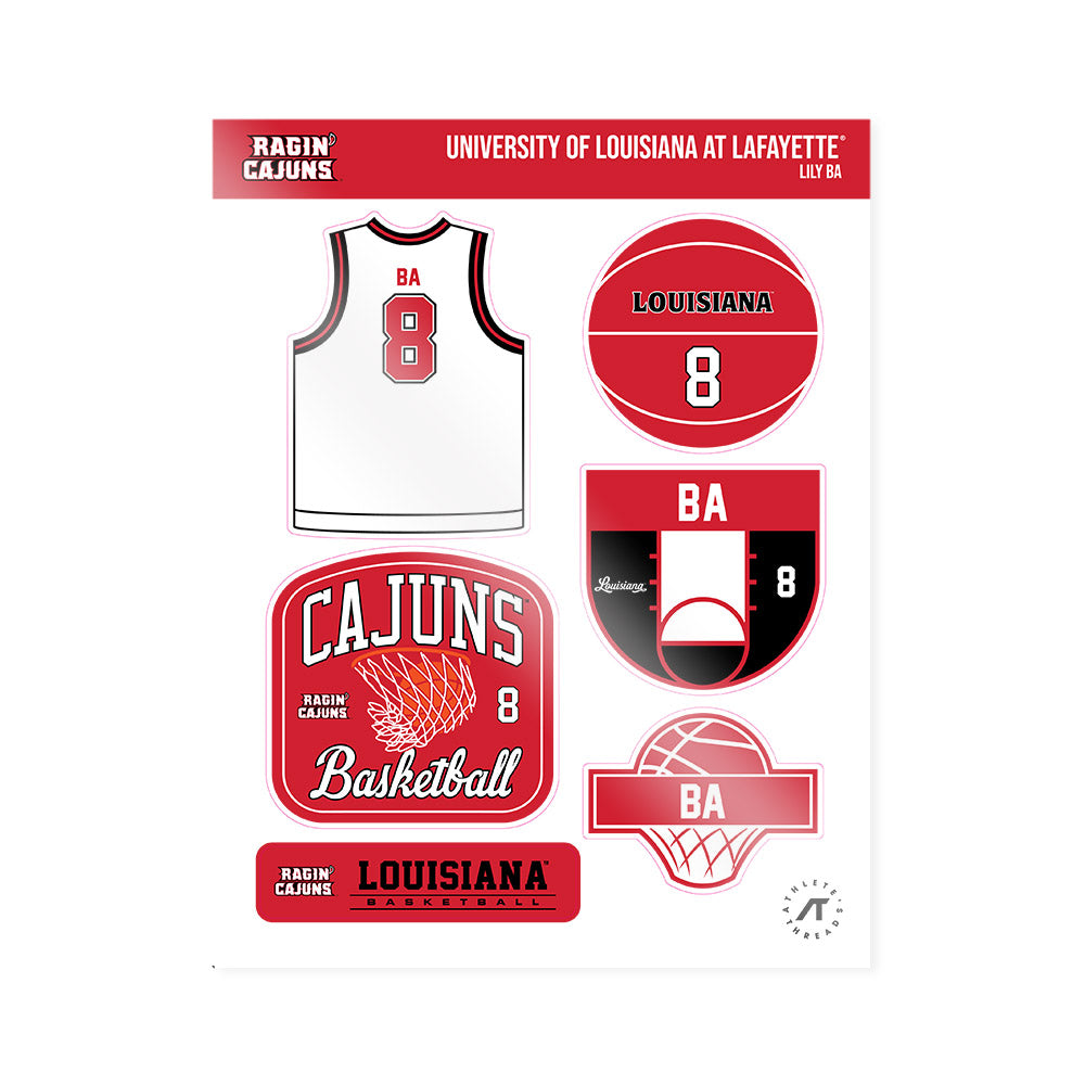Louisiana - NCAA Women's Basketball : Lily Ba - Sticker Sheet-0