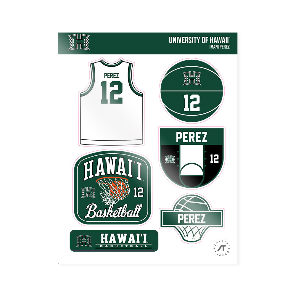 Hawaii - NCAA Women's Basketball : Imani Perez - Sticker Sheet-0