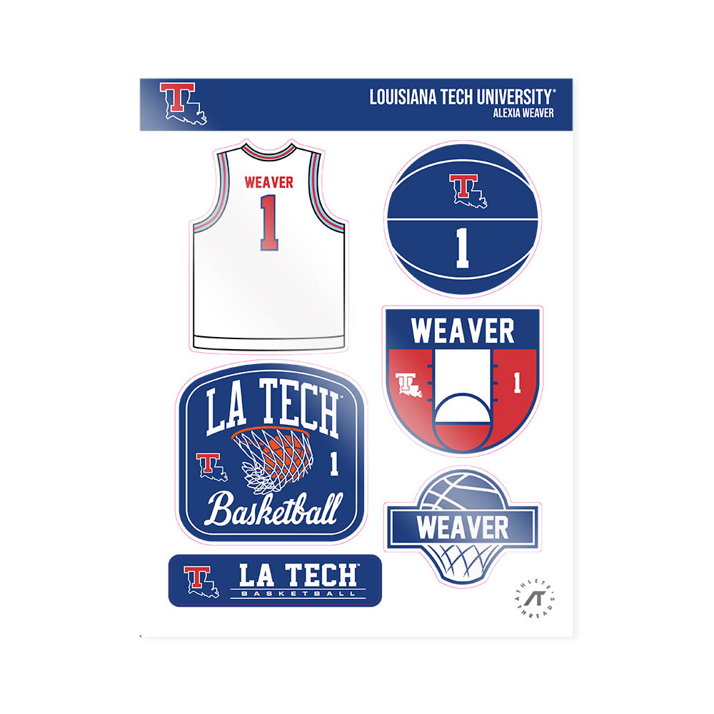 LA Tech - NCAA Women's Basketball : Alexia Weaver - Sticker Sheet-0