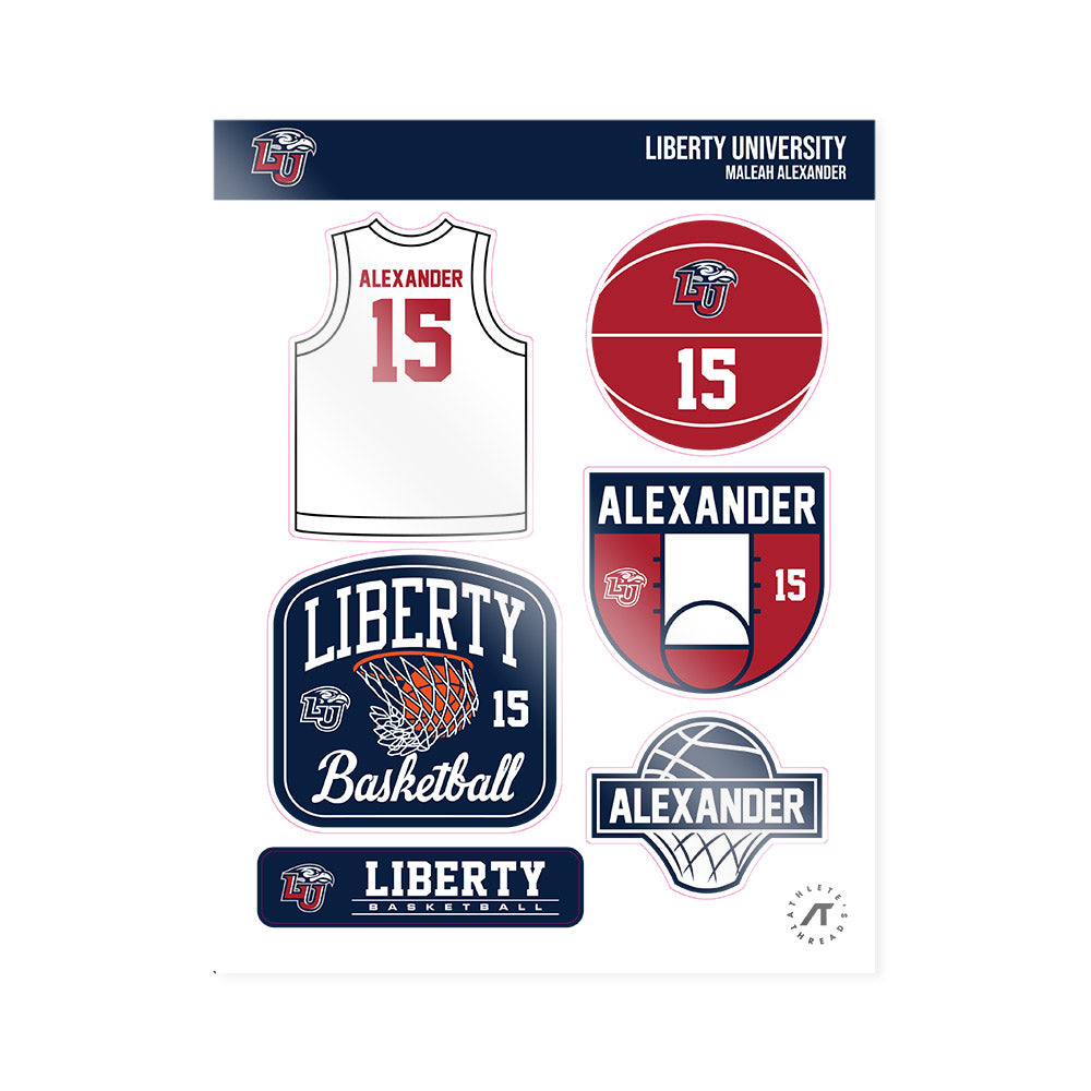 Liberty - NCAA Women's Basketball : Maleah Alexander - Sticker Sheet-0