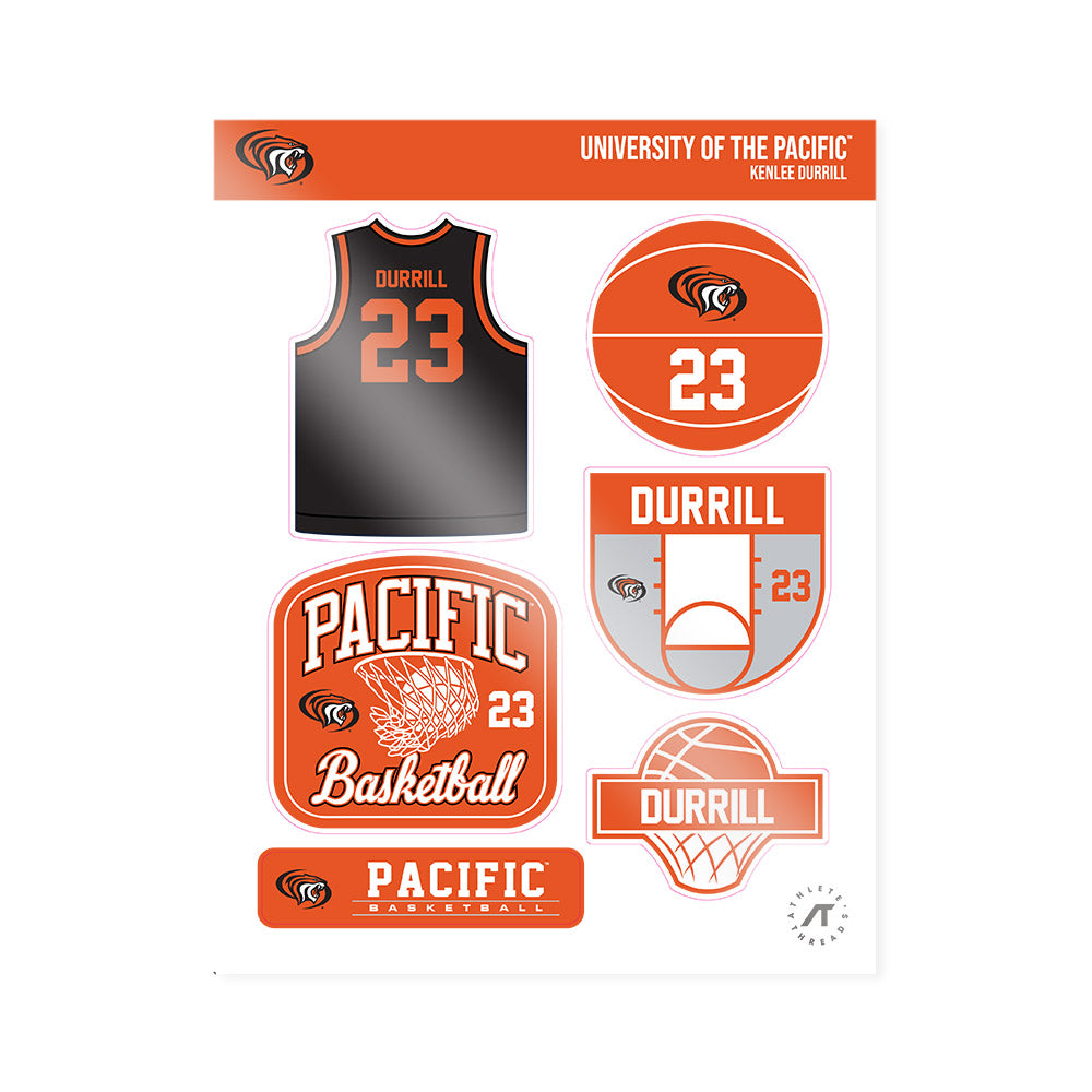 Pacific - NCAA Women's Basketball : Kenlee Durrill - Sticker Sheet-0