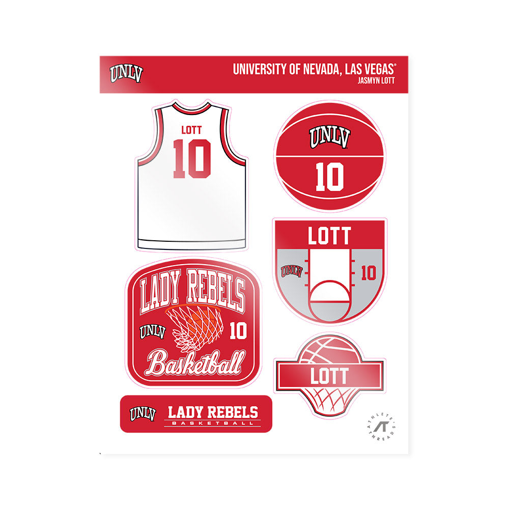UNLV - NCAA Women's Basketball : Jasmyn Lott - Sticker Sheet-1