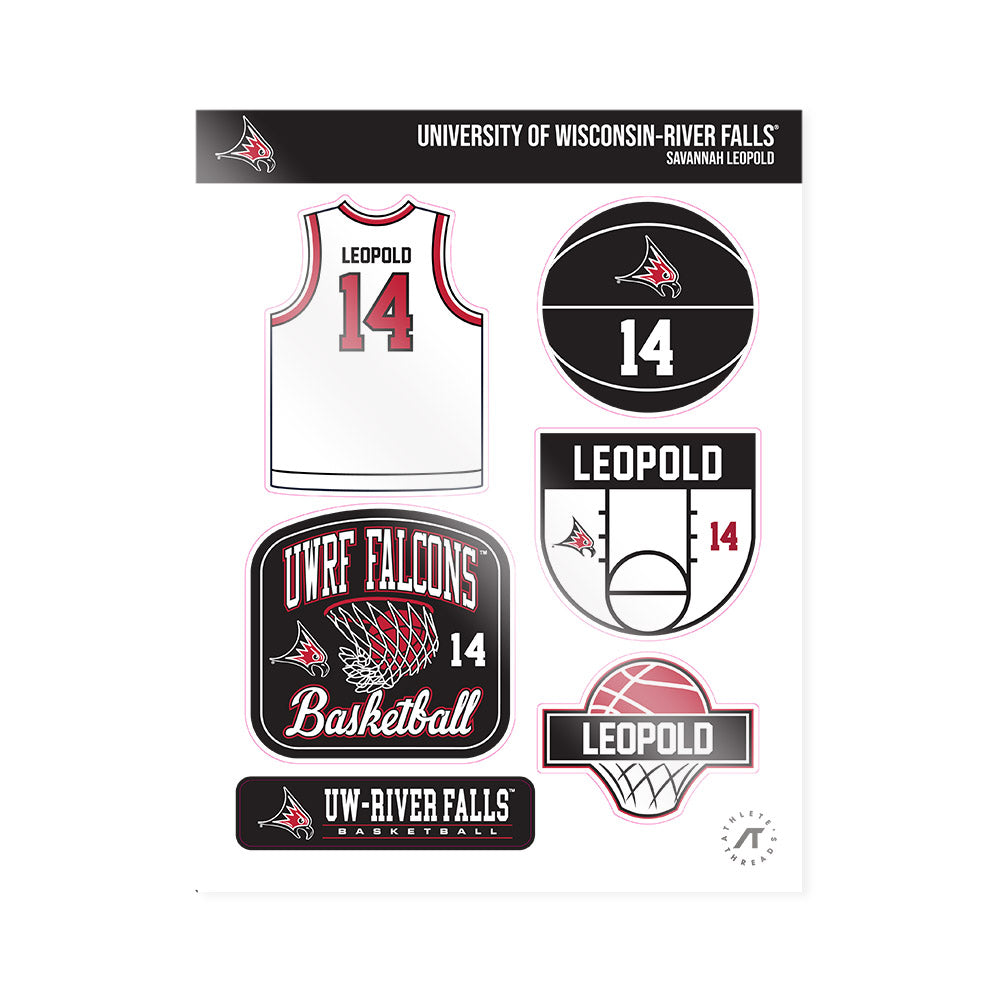UW River Falls - NCAA Women's Basketball : Savannah Leopold - Sticker Sheet-0