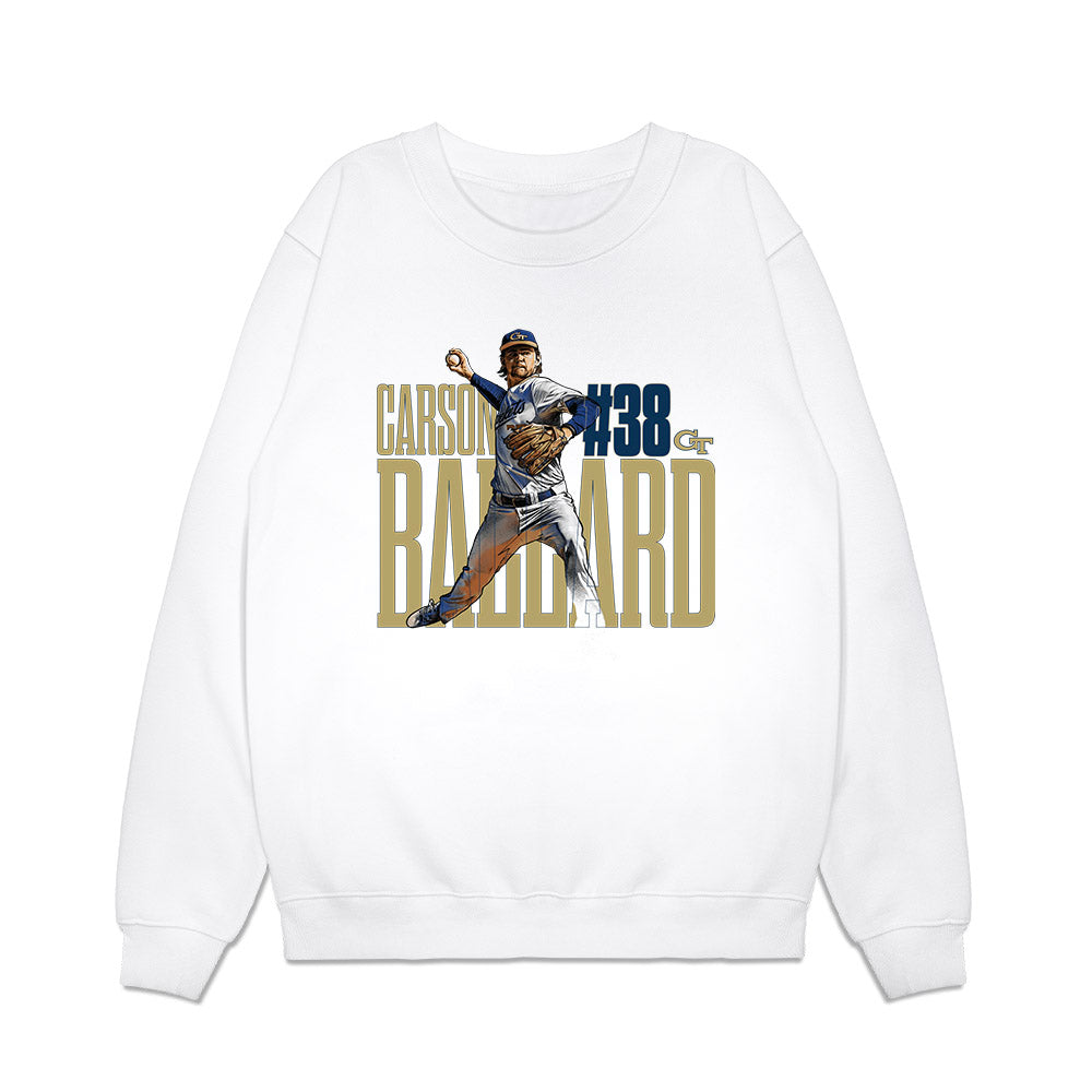 Georgia Tech - NCAA Baseball : Carson Ballard - Collage Premium Crewneck Sweatshirt-0