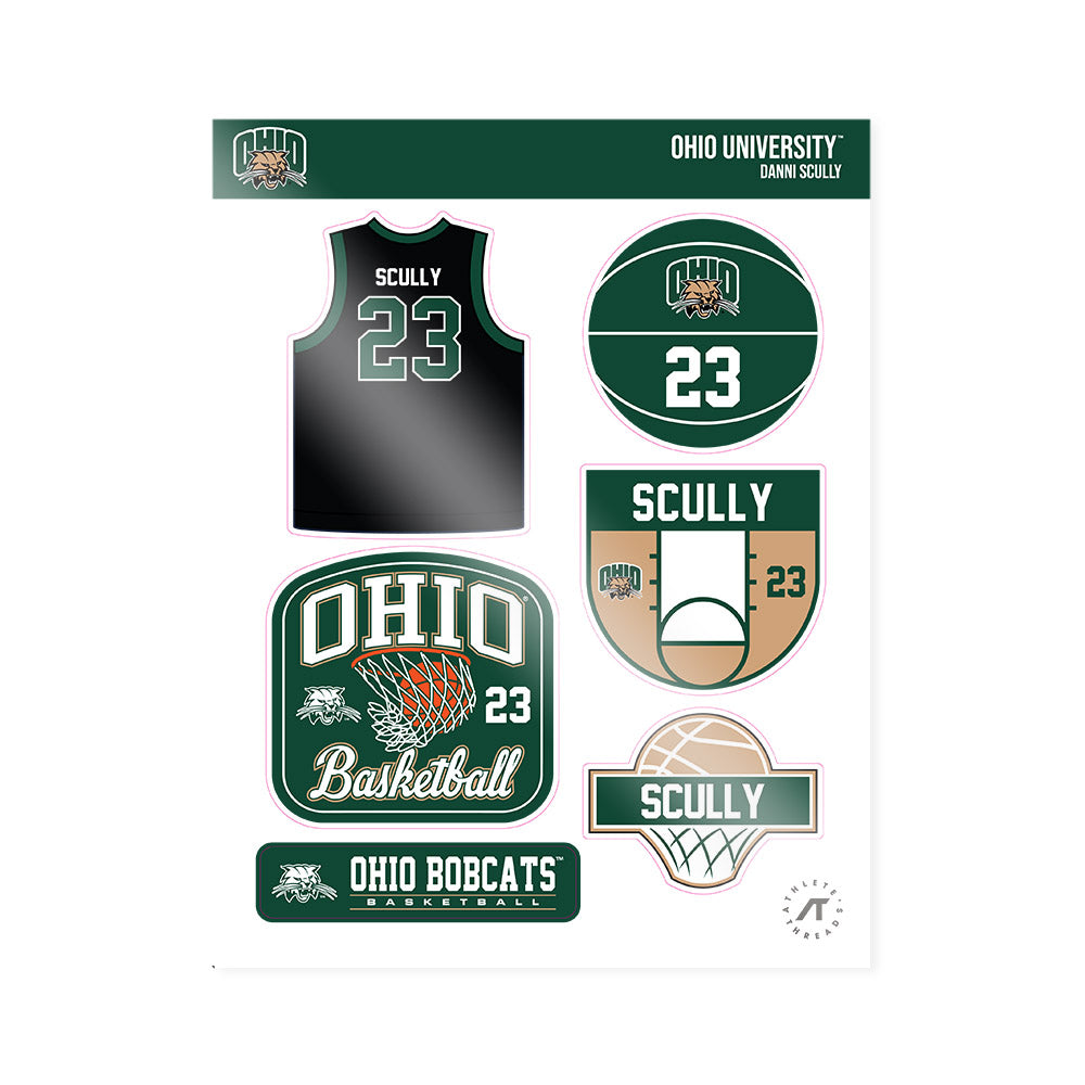 Ohio - NCAA Women's Basketball : Danni Scully - Sticker Sheet-0