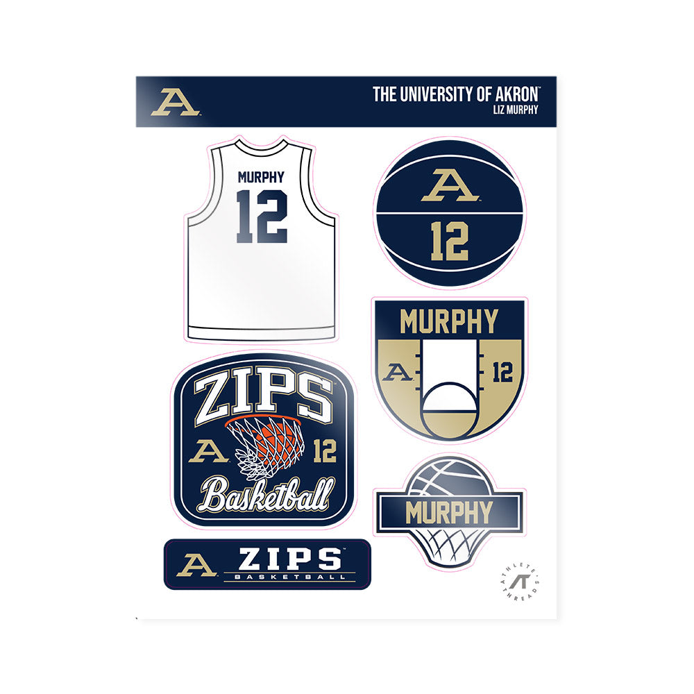 Akron - NCAA Women's Basketball : Liz Murphy - Sticker Sheet-0
