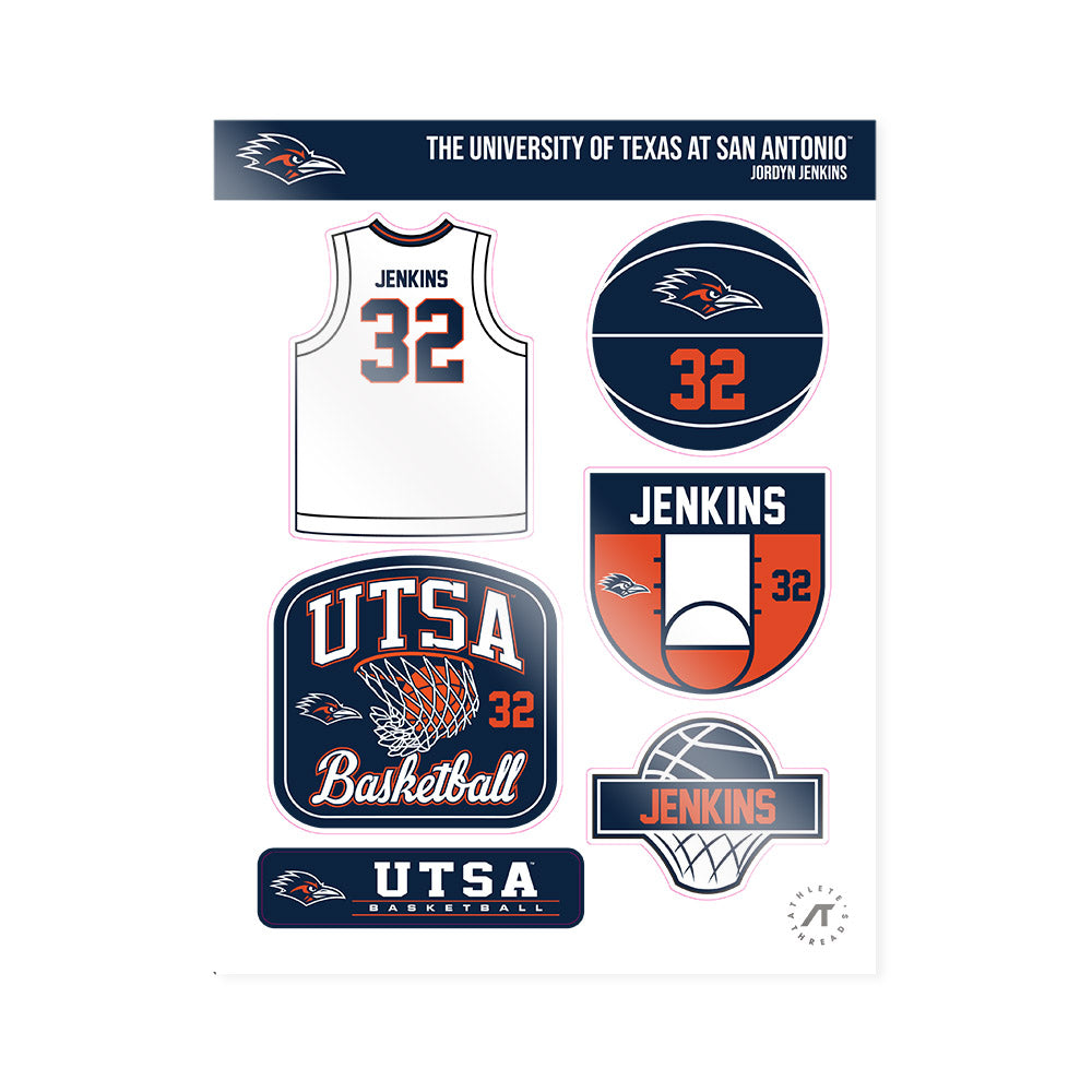 UTSA - NCAA Women's Basketball : Jordyn Jenkins - Sticker Sheet-0