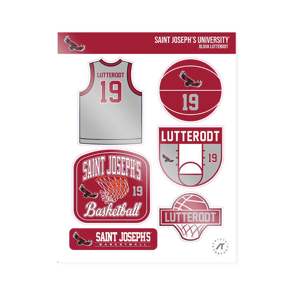 St. Joe's - NCAA Women's Basketball : Olivia Lutterodt - Sticker Sheet-0