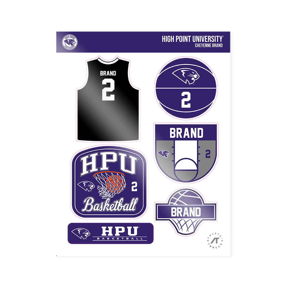 High Point - NCAA Women's Basketball : Cheyenne Brand - Sticker Sheet-0