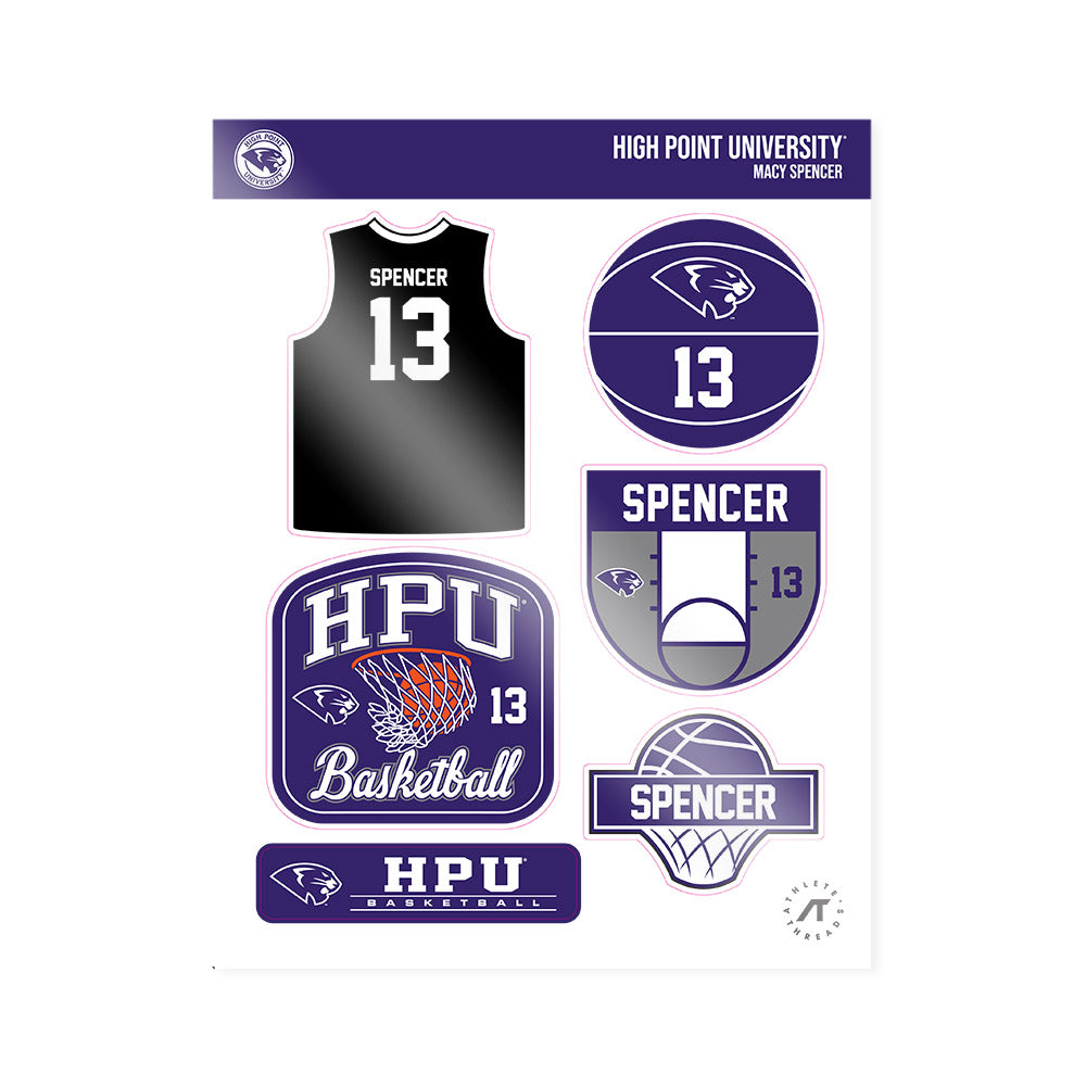High Point - NCAA Women's Basketball : Macy Spencer - Sticker Sheet-0