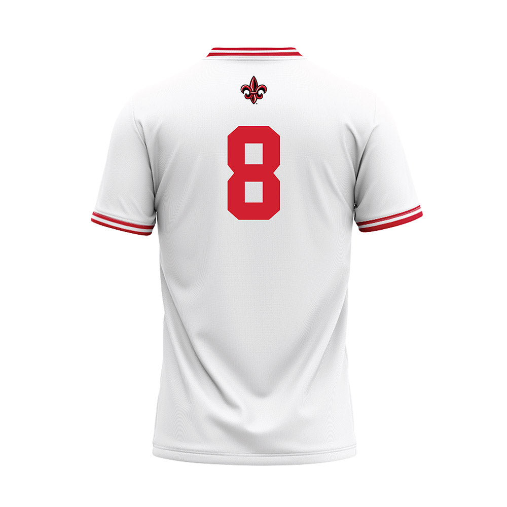 Louisiana - NCAA Baseball : Lee Amedee - White Baseball Jersey-1