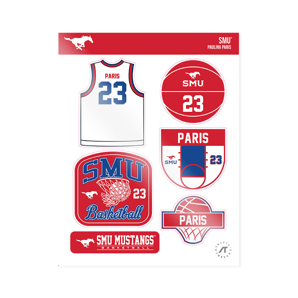 SMU - NCAA Women's Basketball : Paulina Paris - Sticker Sheet-0