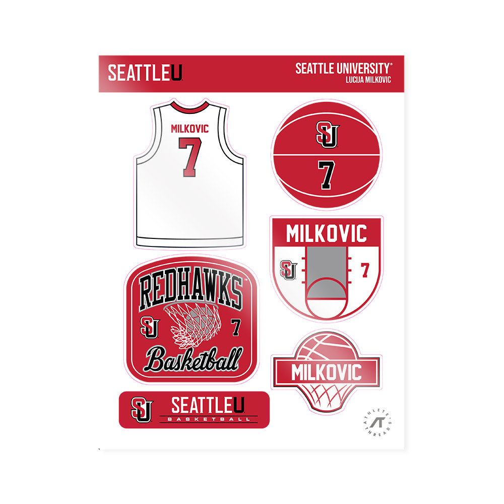 Seattle - NCAA Women's Basketball : Lucija Milkovic - Sticker Sheet-0