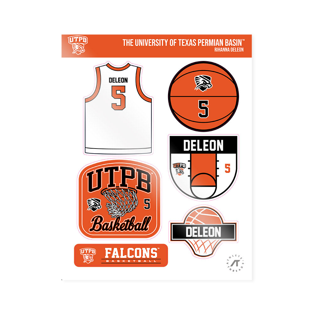 UTPB - NCAA Women's Basketball : Rihanna DeLeon - Sticker Sheet-0