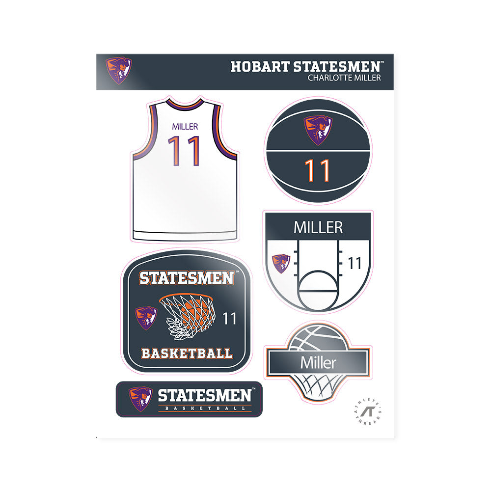 HWS - NCAA Women's Basketball : Charlotte Miller - Sticker Sheet-0
