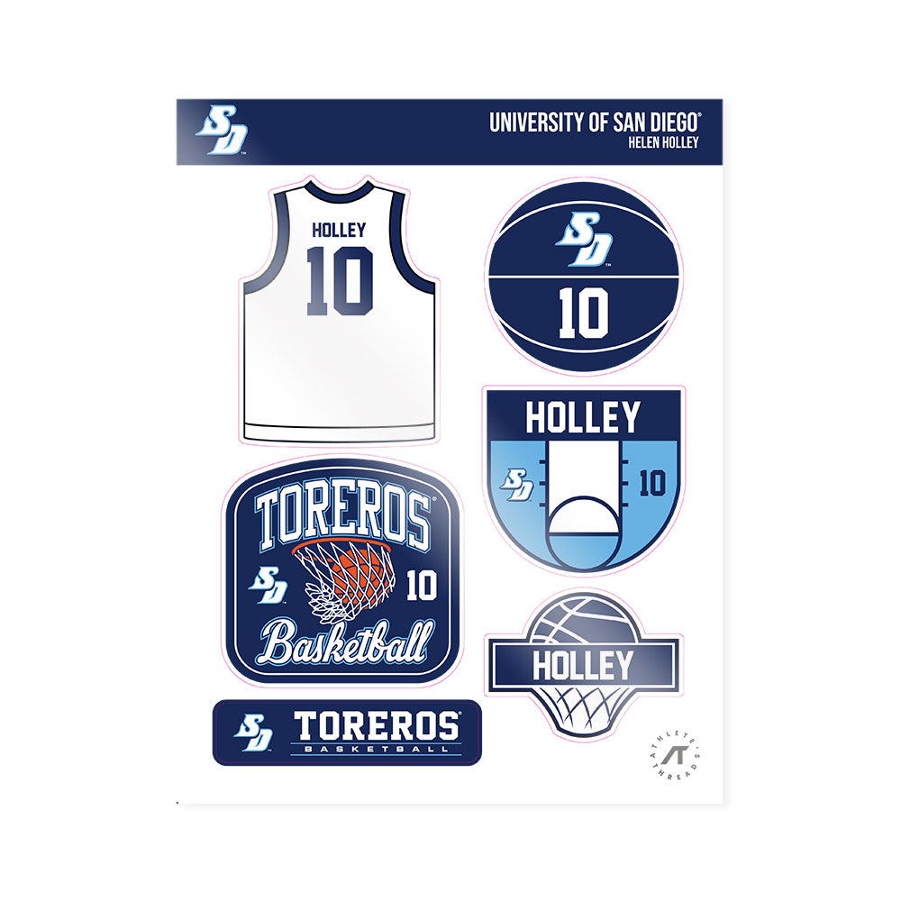 San Diego - NCAA Women's Basketball : Helen Holley - Sticker Sheet-0