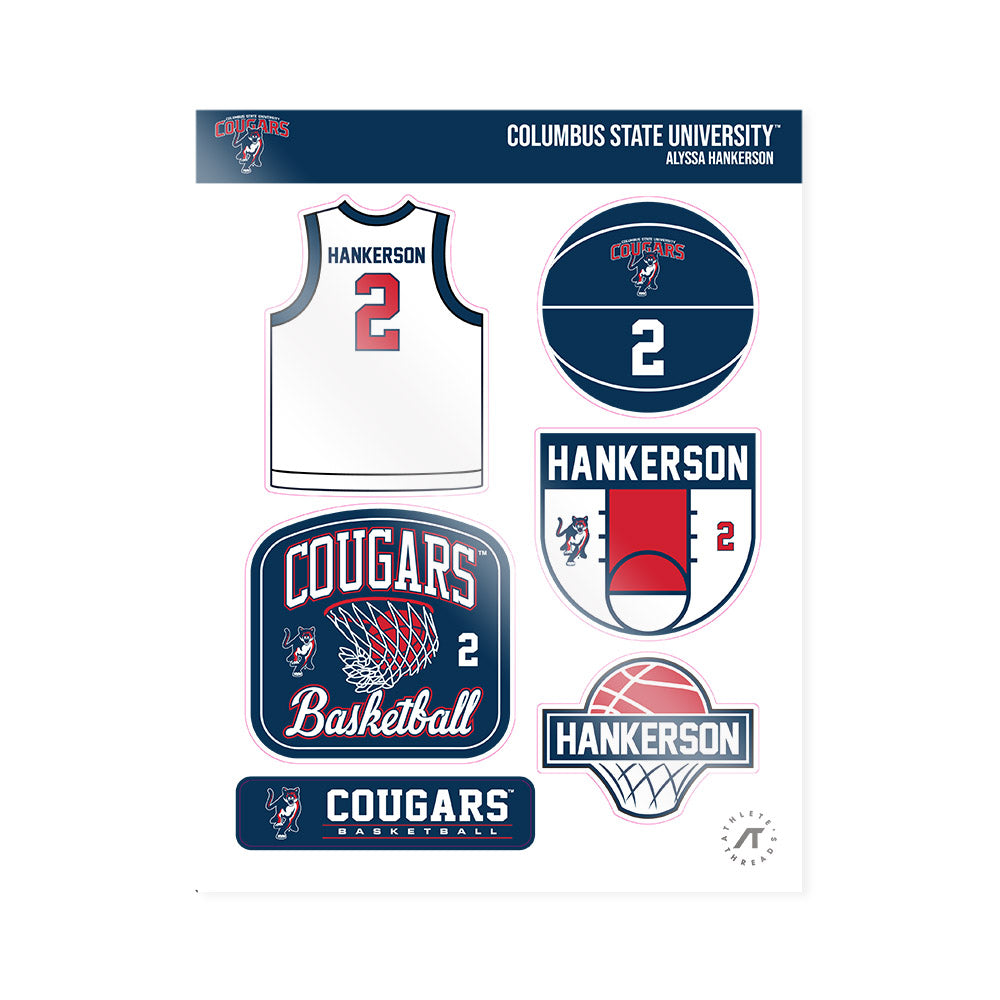 Columbus State - NCAA Women's Basketball : Alyssa Hankerson - Sticker Sheet-0