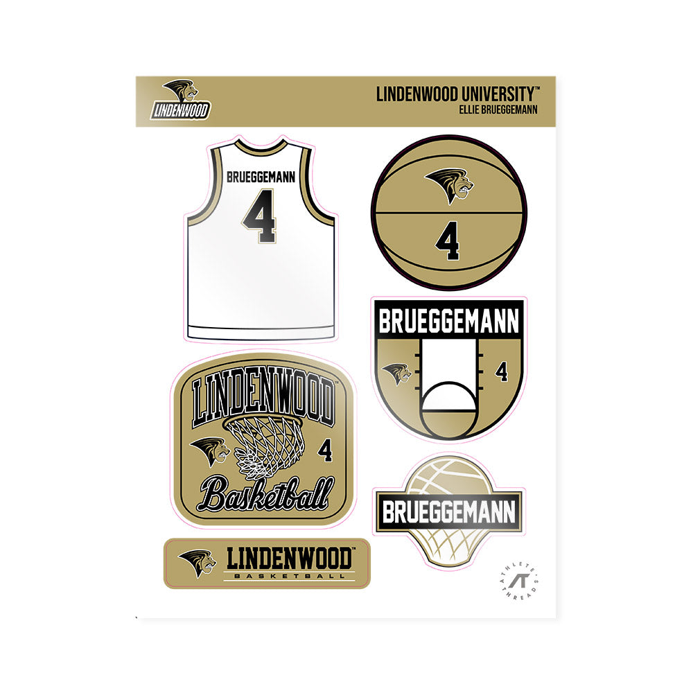 Lindenwood - NCAA Women's Basketball : Ellie Brueggemann - Sticker Sheet-0