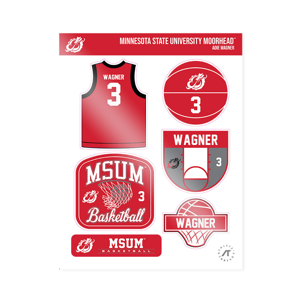 MSUM - NCAA Women's Basketball : Adie Wagner - Sticker Sheet-0