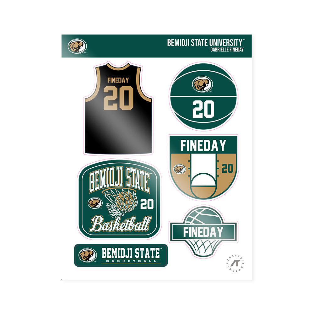 Bemidji State - NCAA Women's Basketball : Gabrielle Fineday - Sticker Sheet-0