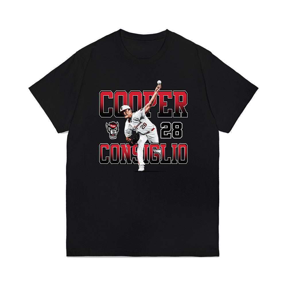 NC State - NCAA Baseball : Cooper Consiglio - Collage Premium T-Shirt-0
