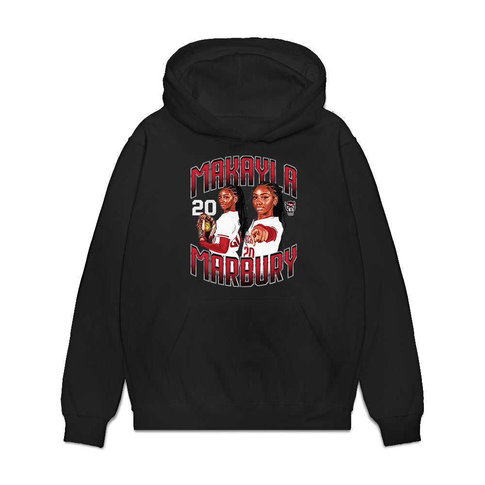 NC State - NCAA Softball : MaKayla Marbury - Collage Premium Hooded Sweatshirt-0