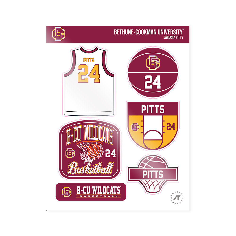 Bethune - NCAA Women's Basketball : Dariasia Pitts - Sticker Sheet-0