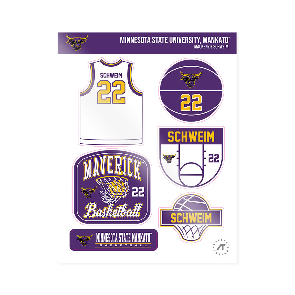 Minn. St. - NCAA Women's Basketball : Mackenzie Schweim - Sticker Sheet-0