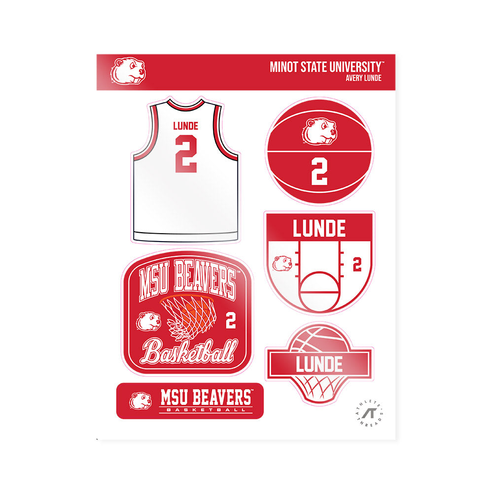 Minot State - NCAA Women's Basketball : Avery Lunde - Sticker Sheet-0