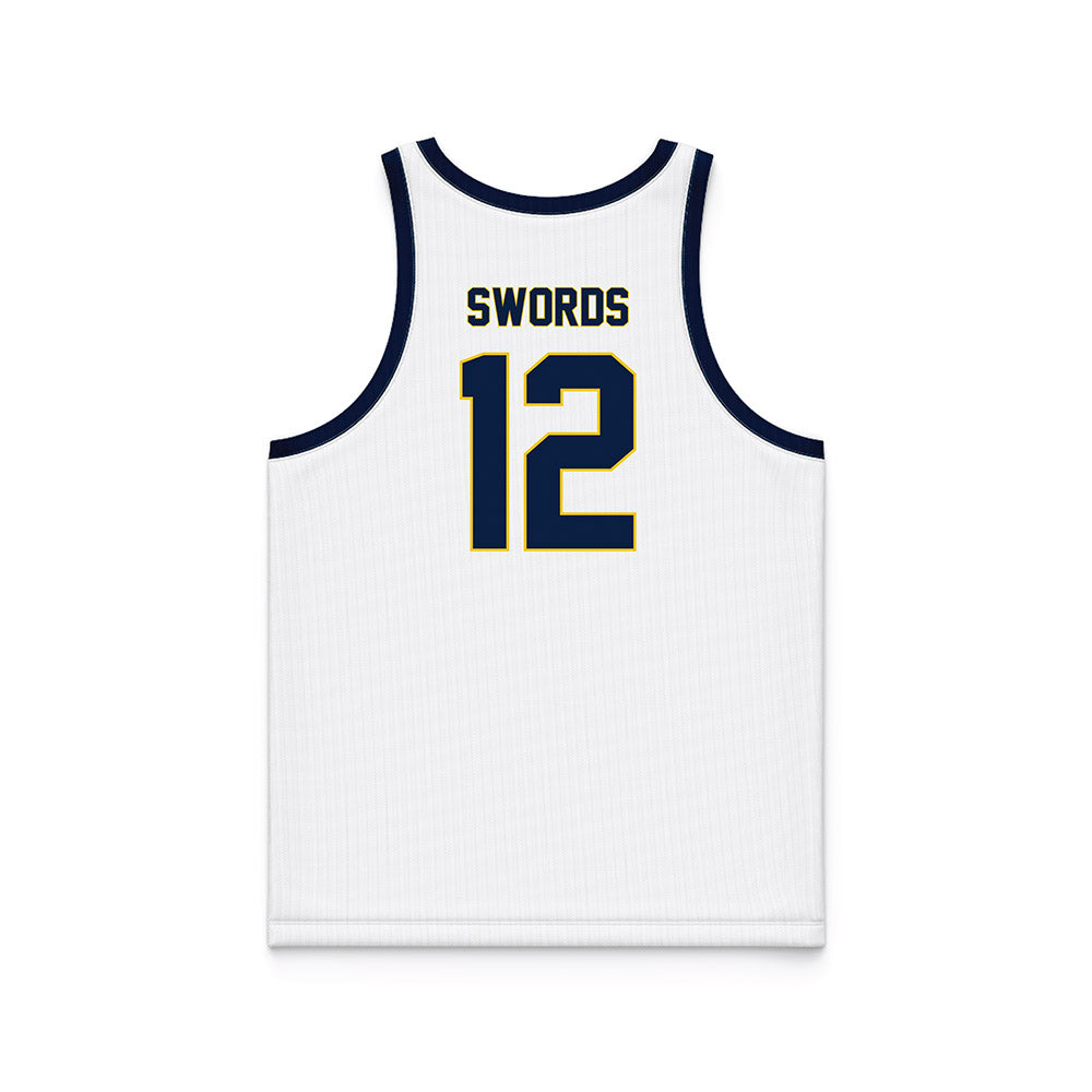 Michigan - NCAA Women's Basketball : Syla Swords - White Basketball Jersey-1