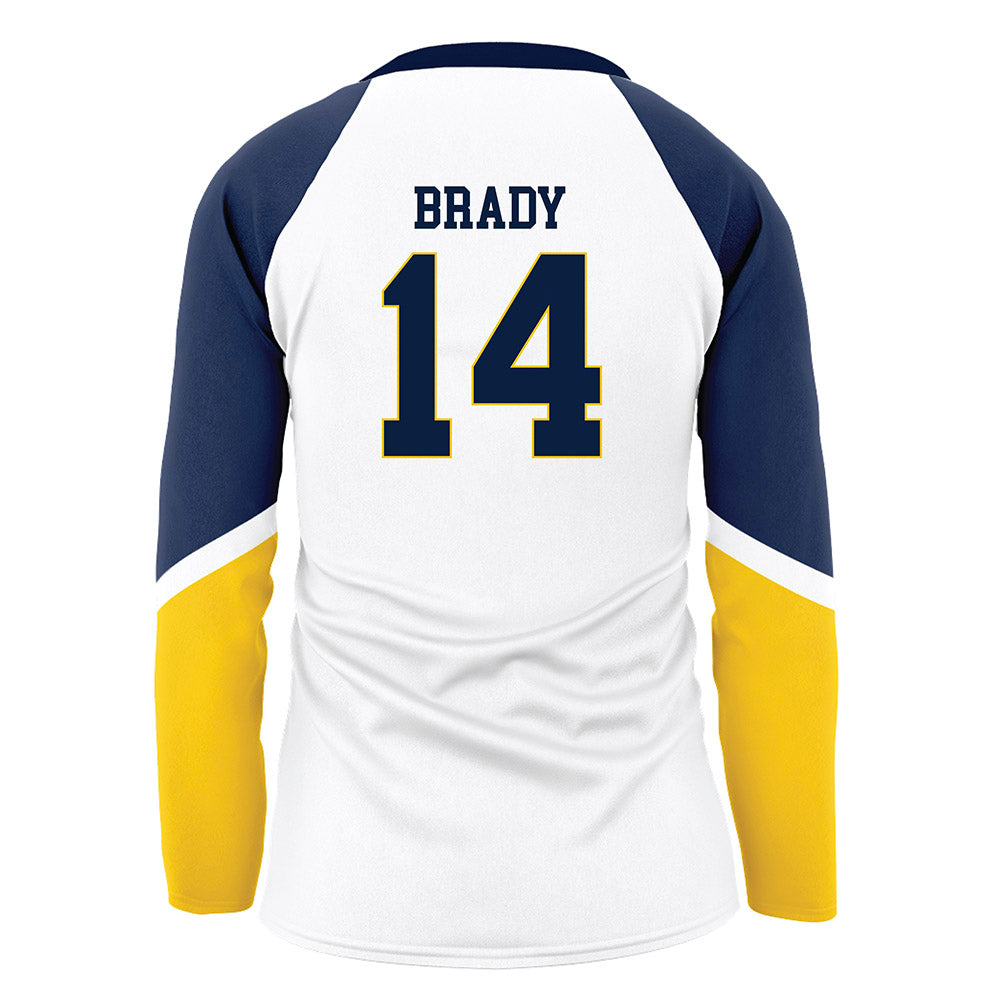 Michigan - NCAA Women's Volleyball : Hannah Brady - White Volleyball Jersey-1
