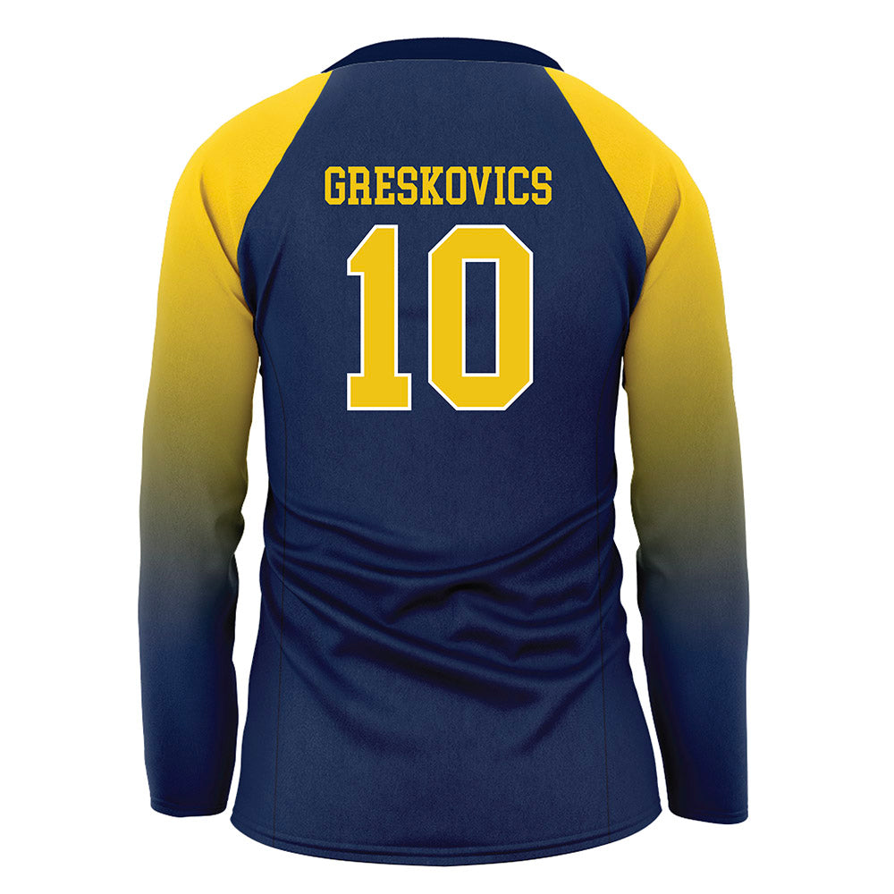 Michigan - NCAA Women's Volleyball : Carly Greskovics - Blue Volleyball Jersey-1