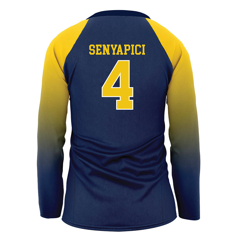 Michigan - NCAA Women's Volleyball : Ece Senyapici - Blue Volleyball Jersey-1