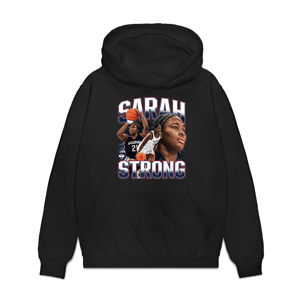 UConn - NCAA Women's Basketball : Sarah Strong - Premium Hooded Sweatshirt-0