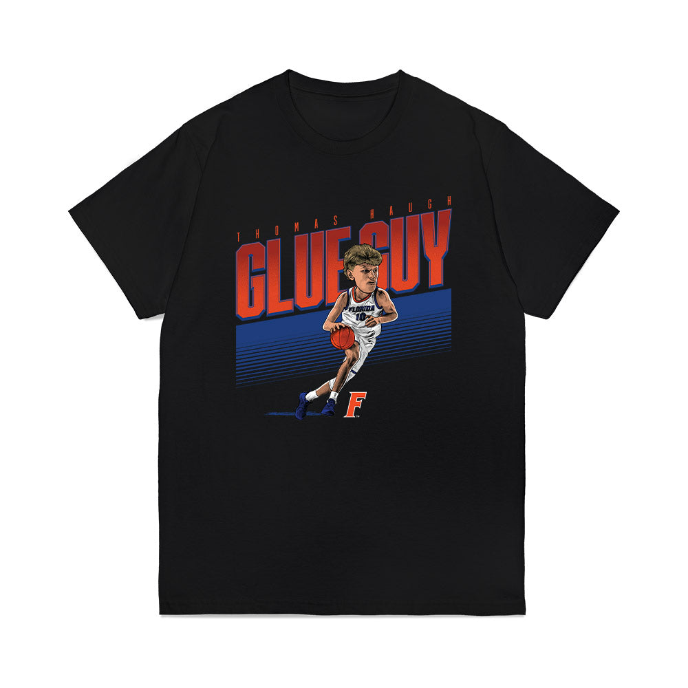 Florida - NCAA Men's Basketball : Thomas Haugh - Glue Guy Caricature Premium T-Shirt-0