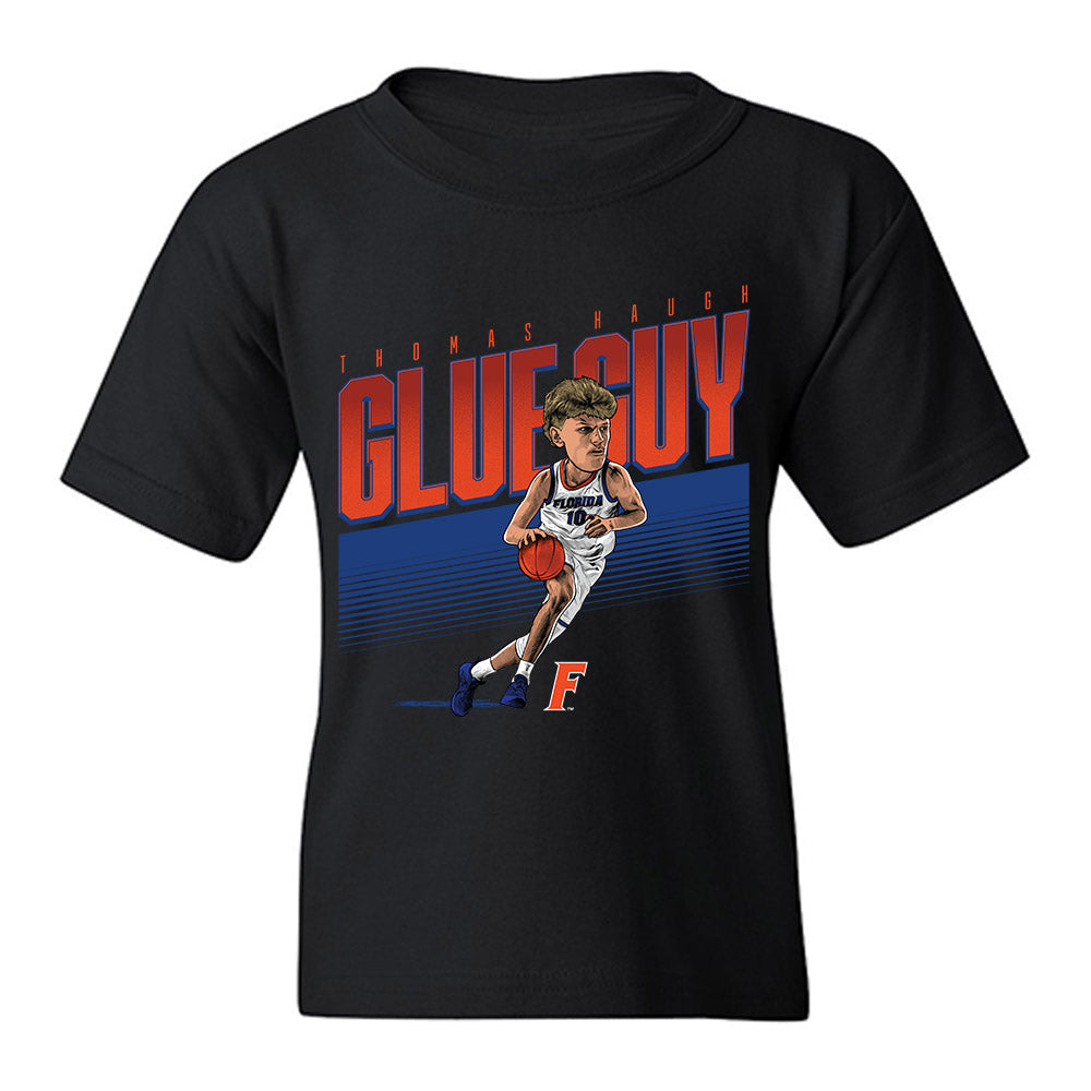 Florida - NCAA Men's Basketball : Thomas Haugh - Glue Guy Caricature Youth T-Shirt-0
