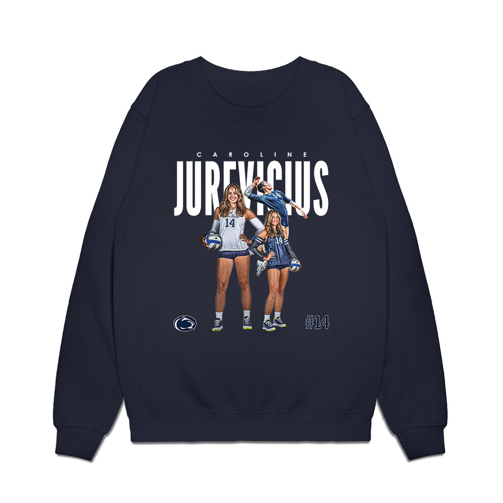 Penn State - NCAA Women's Volleyball : Caroline Jurevicius - Collage Premium Crewneck Sweatshirt-0