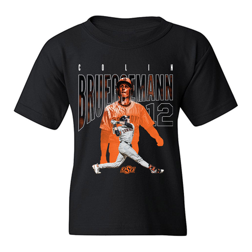 Oklahoma State - NCAA Baseball : Colin Brueggemann - Collage Youth T-Shirt-0