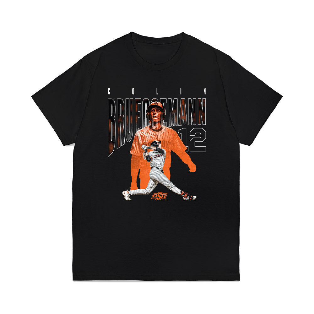 Oklahoma State - NCAA Baseball : Colin Brueggemann - Collage Premium T-Shirt-0