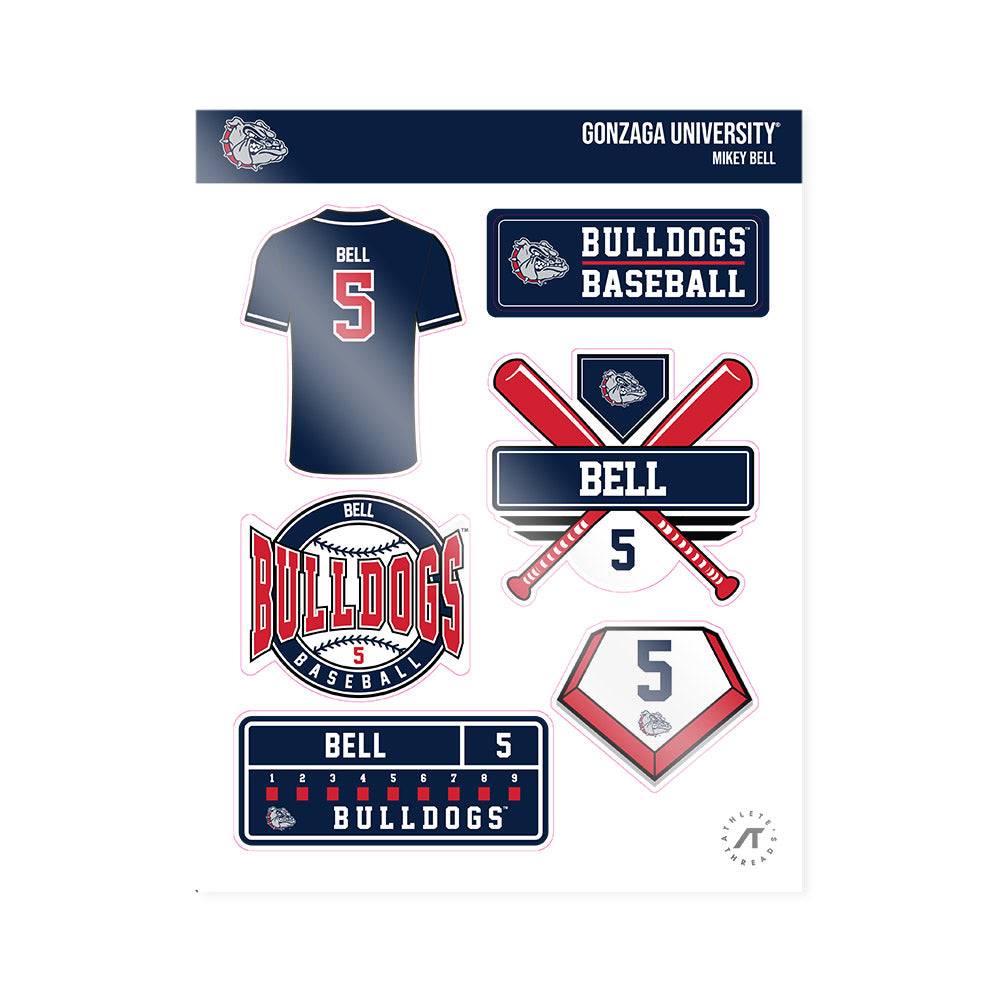 Gonzaga - NCAA Baseball : Mikey Bell - Sticker Sheet-0
