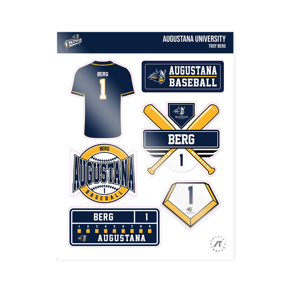 AU - NCAA Baseball : Troy Berg - Sticker Sheet-0