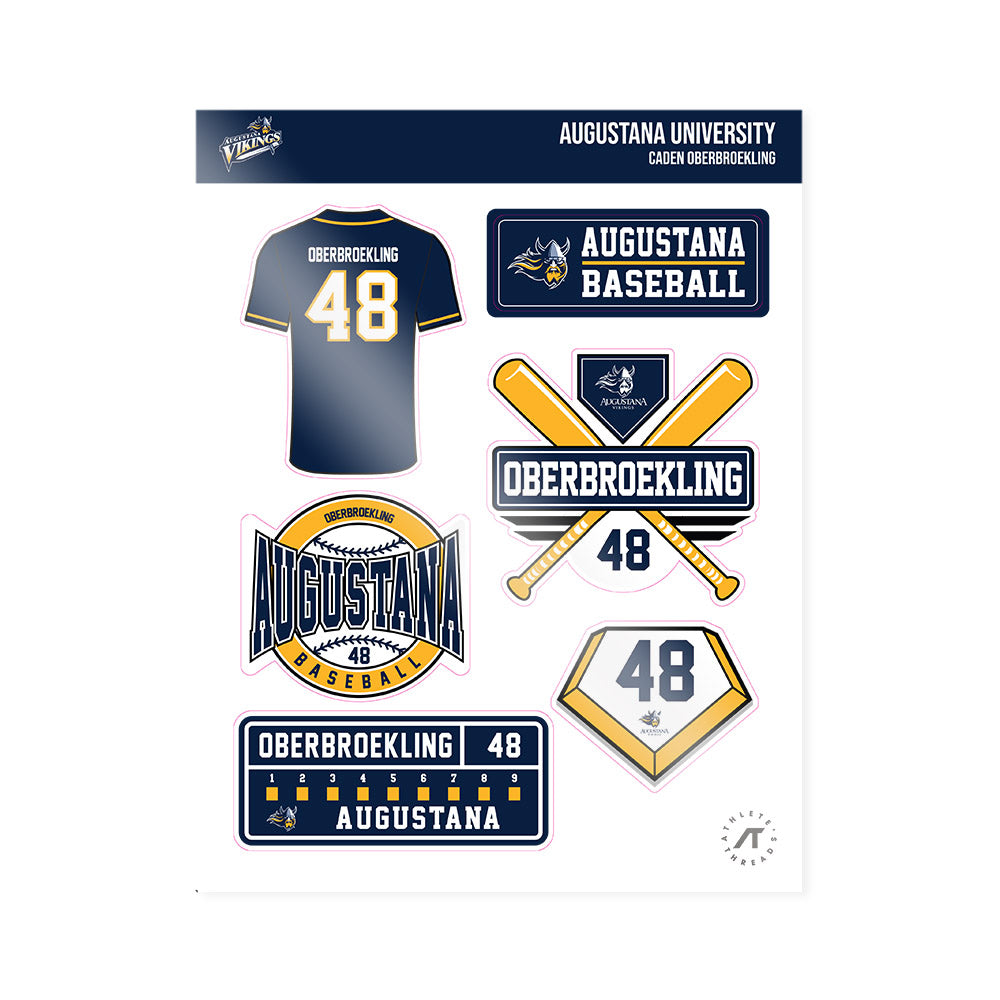 AU - NCAA Baseball : Caden Oberbroekling - Sticker Sheet-0