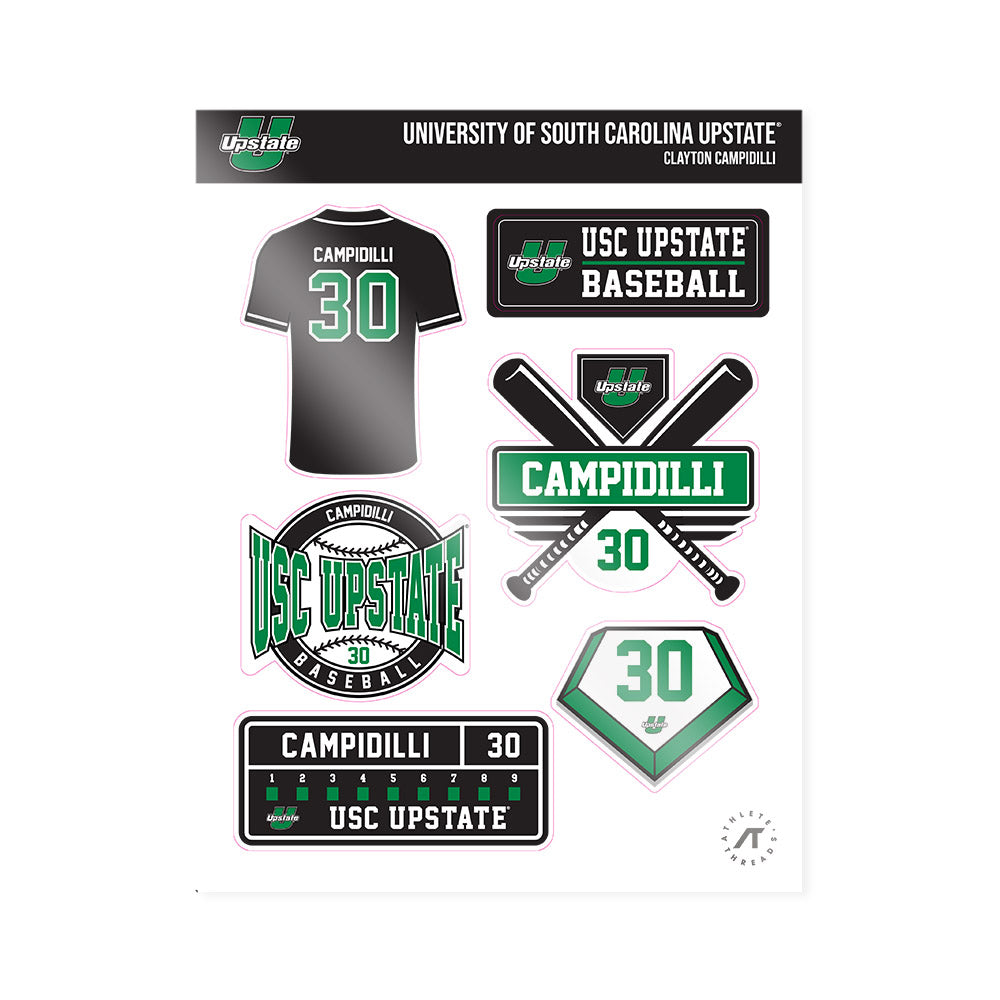 USC Upstate - NCAA Baseball : Clayton Campidilli - Sticker Sheet-0