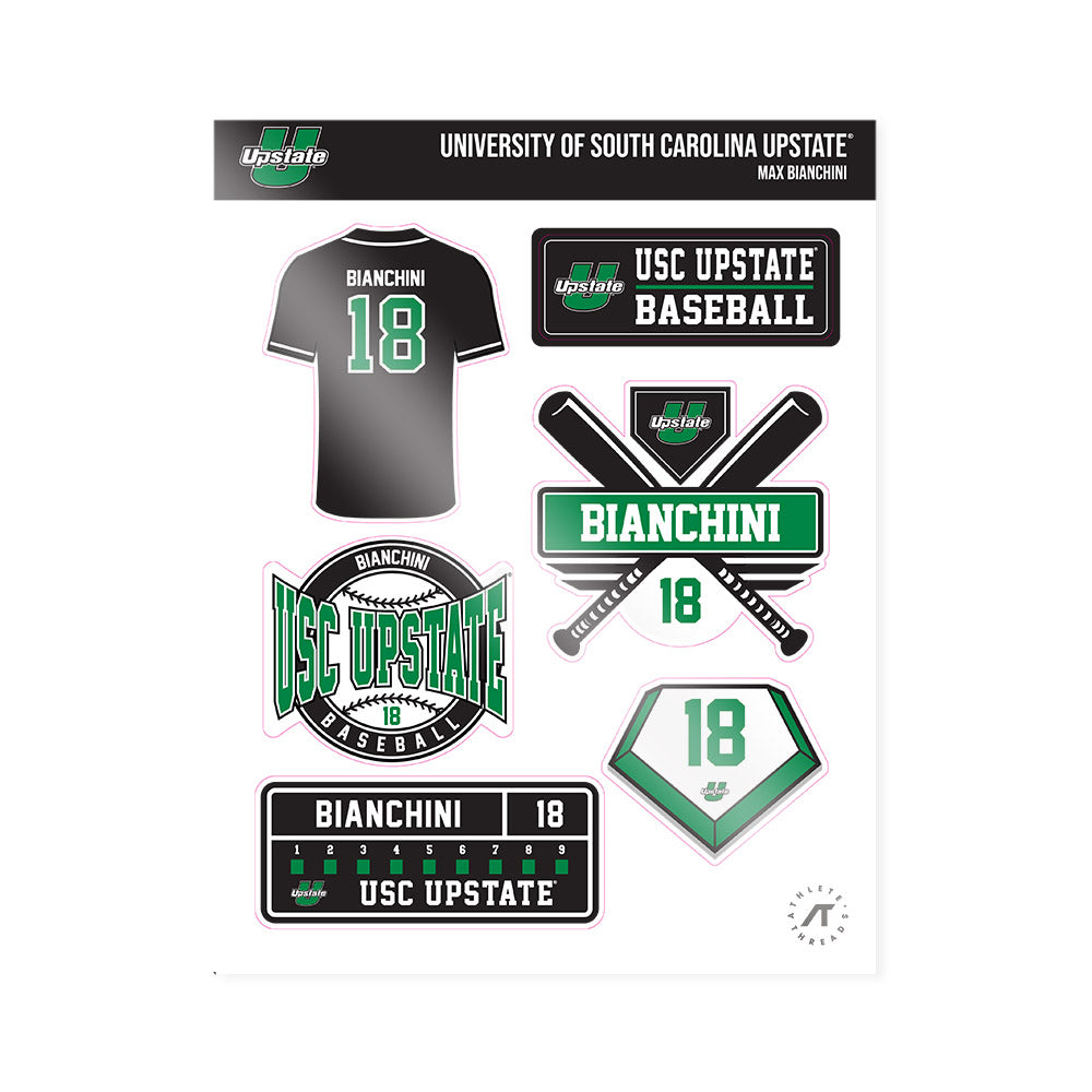 USC Upstate - NCAA Baseball : Max Bianchini - Sticker Sheet-0