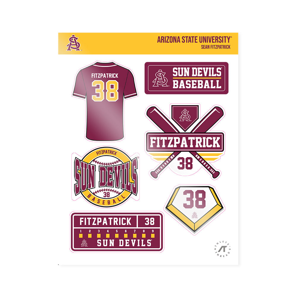 Arizona State - NCAA Baseball : Sean Fitzpatrick - Sticker Sheet-0