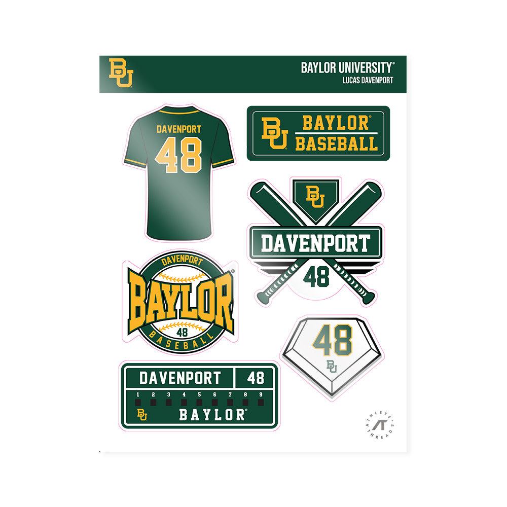 Baylor - NCAA Baseball : Lucas Davenport - Sticker Sheet-0